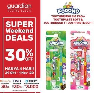 Promo Harga KODOMO Toothbrush & Toothpaste  2 in 1 Zig Zag  - Guardian