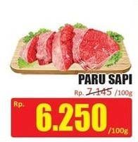 Promo Harga Paru Sapi per 100 gr - Hari Hari