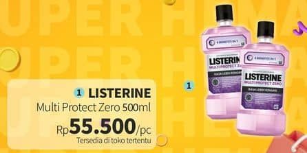 Promo Harga Listerine Mouthwash Antiseptic Multi Protect Zero 500 ml - Guardian