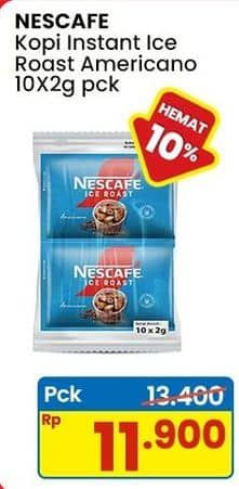 Promo Harga Nescafe Kopi Instant Ice Roast Americano per 10 pcs 2 gr - Indomaret