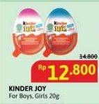 Promo Harga Kinder Joy Chocolate Crispy Girls, Boys 20 gr - Alfamidi