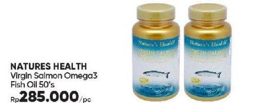 Promo Harga NATURES HEALTH Virgin Salmon Omega-3 Fish Oil 50 pcs - Guardian