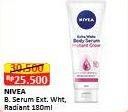 Promo Harga NIVEA Body Serum Extra White, White Radiant 180 ml - Alfamart