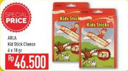 Promo Harga ARLA Kids Sticks Cheese per 6 pcs 18 gr - Hypermart
