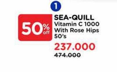 Promo Harga Sea Quill Vitamin C-1000 with Rose Hips 50 pcs - Watsons