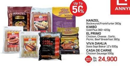 Promo Harga Hanzel/Kimbo/El Primo/Viva Dahlia/Casa De Carne Sosis  - LotteMart