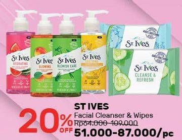 Promo Harga ST IVES FACIAL CLEANSER & WIPES  - Guardian