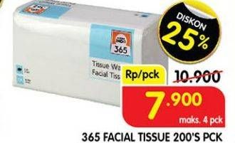 Promo Harga 365 Facial Tissue 200 sheet - Superindo