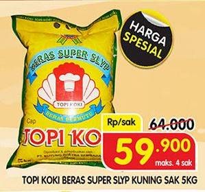 Promo Harga Topi Koki Beras  Super Slyp 5 kg - Superindo