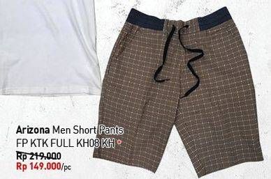 Promo Harga ARIZONA Men Short Pants FP KTK FULL KH08 KH  - Carrefour