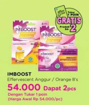 Promo Harga Imboost Effervescent with Vitamin C Grape, Orange 8 pcs - Watsons