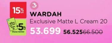 Promo Harga Wardah Exclusive Matte Lip Cream 20 Peach Of Mind 4 gr - Watsons