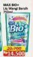 Promo Harga Max Bio Detergent Liquid Wangi Bersih 800 ml - Alfamidi