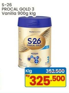 Promo Harga S26 Procal Gold Susu Pertumbuhan Vanilla 900 gr - Indomaret