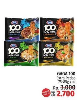 Promo Harga Gaga 100 Extra Pedas Kuah Soto, Kuah Jalapeno, Goreng Jalapeno, Goreng Lada Hitam 75 gr - LotteMart