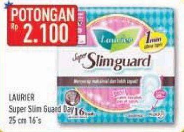 Promo Harga Laurier Super Slimguard Day 25cm 16 pcs - Hypermart