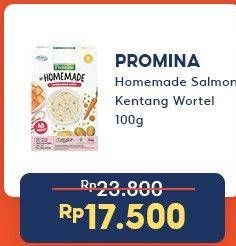 Promo Harga Promina Bubur Bayi Homemade Salmon Kentang Wortel 100 gr - Indomaret