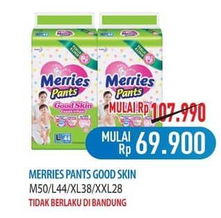 Promo Harga Merries Pants Good Skin M50, L44, XL38, XXL28 28 pcs - Hypermart