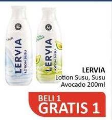 Promo Harga LERVIA Lotion Susu, Milk Avocado 200 ml - Alfamidi
