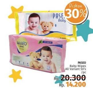 Promo Harga PASEO Baby Wipes All Variants 50 pcs - LotteMart