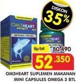 Promo Harga OM3HEART Fish Oil Omega 3  - Superindo
