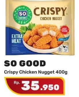 Promo Harga So Good Crispy Chicken Nugget 400 gr - Yogya