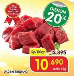 Promo Harga Daging Rendang Sapi per 100 gr - Superindo