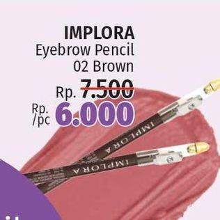 Promo Harga IMPLORA Eyebrow Pencil 002 Brown  - LotteMart