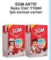 Promo Harga SGM Aktif Susu Cair All Variants per 4 pcs 110 ml - Indomaret