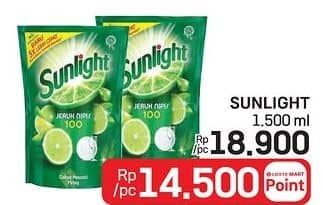 Promo Harga Sunlight Pencuci Piring Jeruk Nipis 100 1500 ml - LotteMart