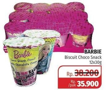 Promo Harga BARBIE Biscuit Choco Snack per 12 pcs 30 gr - Lotte Grosir