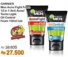 Promo Harga GARNIER Men Acno Fight Anti Acne/ Turbo Light Oil Control 100ml  - Indomaret