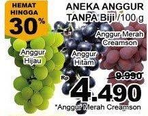 Promo Harga Anggur Merah Creamson per 100 gr - Giant