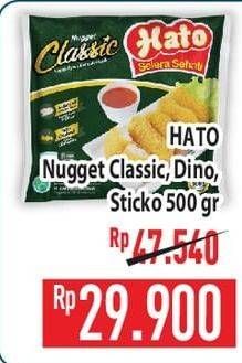 Promo Harga Hato Nugget Classic, Dino, Sticko 500 gr - Hypermart