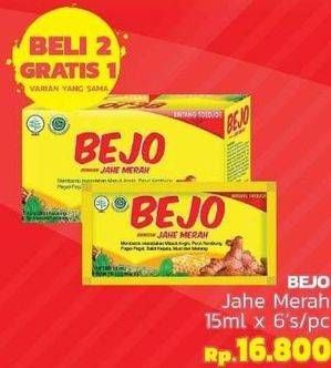Promo Harga BINTANG TOEDJOE Bejo Jahe Merah per 6 sachet 15 ml - LotteMart