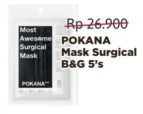 Promo Harga Pokana Most Awesome Surgical Mask 5 pcs - Alfamidi