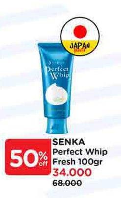 Promo Harga Senka Perfect Whip Facial Foam Fresh Anti Shine 100 gr - Watsons