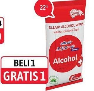 Promo Harga ELLEAIR Alcohol Wipes 22 pcs - Alfamidi