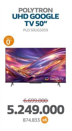 Promo Harga Polytron K UHD Smart Google TV 50 Inch PLD50UG5959  - Electronic City