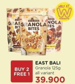 Promo Harga EAST BALI CASHEW Granola All Variants 125 gr - Watsons