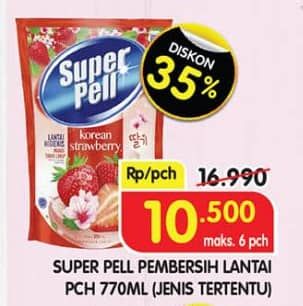 Promo Harga Super Pell Pembersih Lantai 770 ml - Superindo