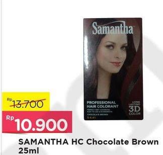 Promo Harga SAMANTHA Hair Color Chocolate Brown 25 ml - Alfamart