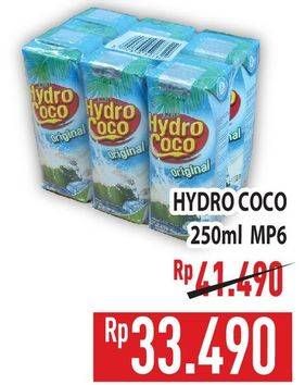 Promo Harga Hydro Coco Minuman Kelapa Original per 6 pcs 250 ml - Hypermart