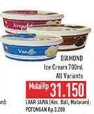 Promo Harga Diamond Ice Cream All Variants 700 ml - Hypermart