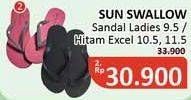 Promo Harga SUN SWALLOW Sandal Jepit Wanita, Hitam  - Alfamidi