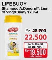 Promo Harga Lifebuoy Shampoo Anti Dandruff, Strong Shiny, Refresh Cool 170 ml - Alfamart