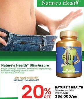 Promo Harga NATURES HEALTH Slim Assure 60 pcs - Guardian