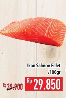 Promo Harga Salmon Fillet per 100 gr - Hypermart