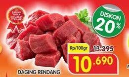 Promo Harga Daging Rendang Sapi per 100 gr - Superindo