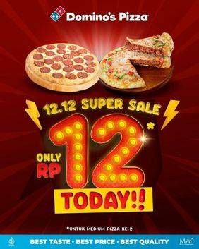 Promo Harga 12.12 Super Sale  - Domino Pizza